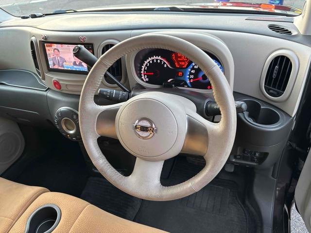 キューブ 15X Vセレクション ETC バックカメラ TV アルミホイール スマートキー アイドリングストップ 電動格納ミラー CVT 盗難防止システム 衝突安全ボディ ベンチシート ABS CD USB ローダウン車高調 ホイール(28枚目)