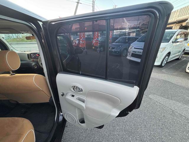 キューブ 15X Vセレクション ETC バックカメラ TV アルミホイール スマートキー アイドリングストップ 電動格納ミラー CVT 盗難防止システム 衝突安全ボディ ベンチシート ABS CD USB ローダウン車高調 ホイール(37枚目)