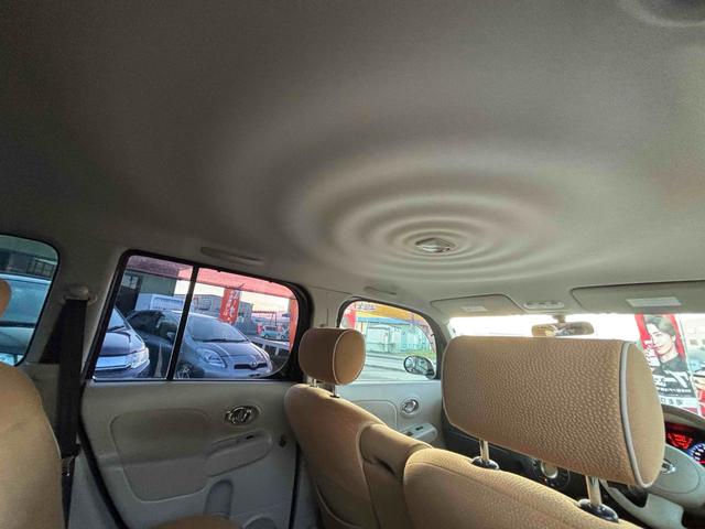 キューブ 15X Vセレクション ETC バックカメラ TV アルミホイール スマートキー アイドリングストップ 電動格納ミラー CVT 盗難防止システム 衝突安全ボディ ベンチシート ABS CD USB ローダウン車高調 ホイール(40枚目)