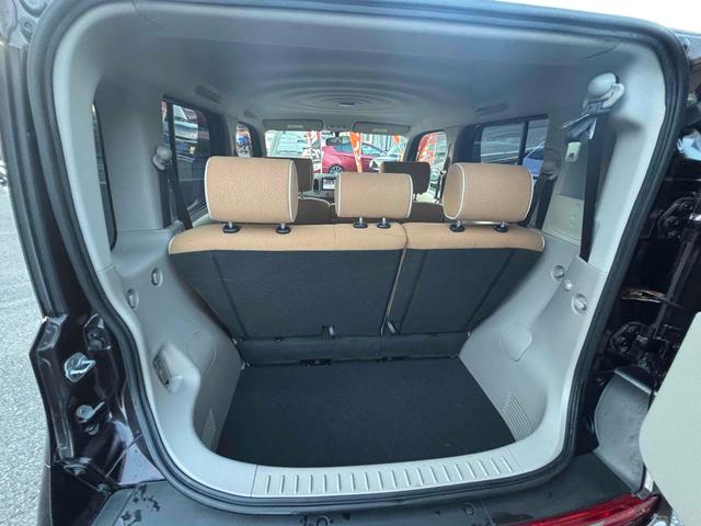 キューブ 15X Vセレクション ETC バックカメラ TV アルミホイール スマートキー アイドリングストップ 電動格納ミラー CVT 盗難防止システム 衝突安全ボディ ベンチシート ABS CD USB ローダウン車高調 ホイール(43枚目)