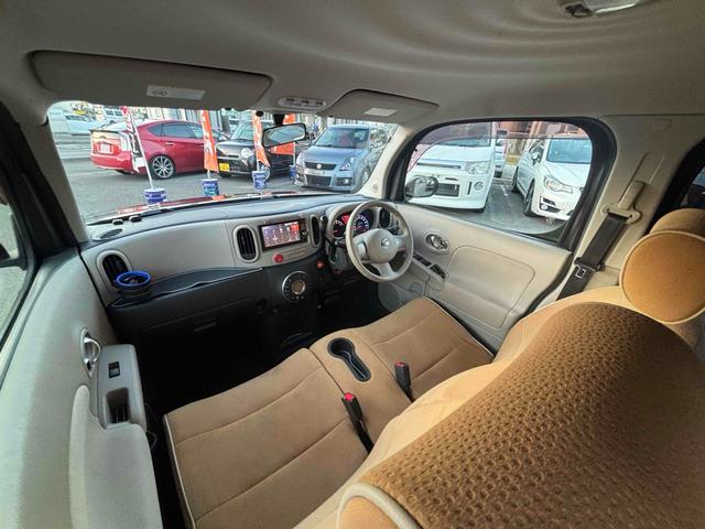 キューブ 15X Vセレクション ETC バックカメラ TV アルミホイール スマートキー アイドリングストップ 電動格納ミラー CVT 盗難防止システム 衝突安全ボディ ベンチシート ABS CD USB ローダウン車高調 ホイール(47枚目)