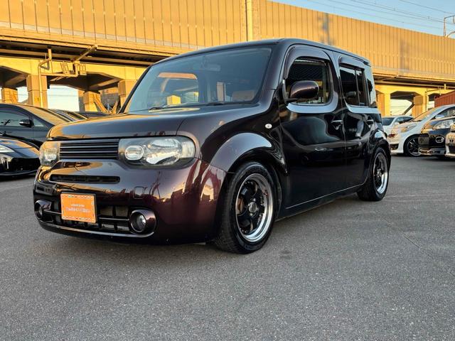 キューブ 15X Vセレクション ETC バックカメラ TV アルミホイール スマートキー アイドリングストップ 電動格納ミラー CVT 盗難防止システム 衝突安全ボディ ベンチシート ABS CD USB ローダウン車高調 ホイール(53枚目)