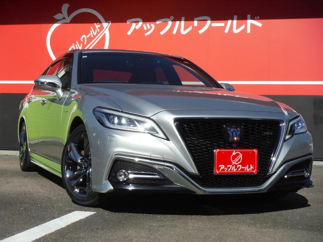 クラウンハイブリッド トヨタ純正フルセグナビ・パノラミッビューモニター・ハーフレザーシート・シートヒーター&ステリングヒーター・F/Rドラレコ・ETC・HUD・BSM・TOYOTAセーフティセンス・3眼LEDヘッド(2枚目)