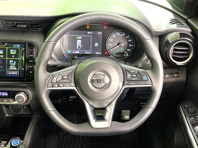 キックス X プロパイロット 衝突軽減装置 純正9型ナビ 全周囲カメラ ETC Bluetooth フルセグ ドラレコ ハーフレザーシート LEDヘッドライト LEDフォグ レーンキープアシスト クリアランスソナー(11枚目)