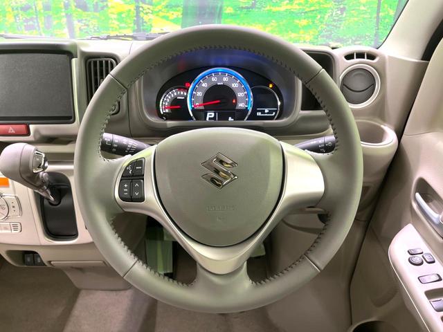 【純正革巻きステアリング】上質な革を使用することで、手にしっかり馴染みとても運転しやすいハンドルです♪