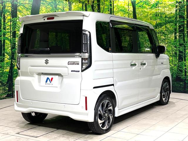 スペーシアカスタム ハイブリッドＸＳターボ　禁煙車　純正９型ナビ　全周囲カメラ　スズキコネクト　両側電動スライドドア　シートヒーター　ステアリングヒーター　ハーフレザー調シート　後席オットマン　ＬＥＤヘッドライト　フォグライト（18枚目）