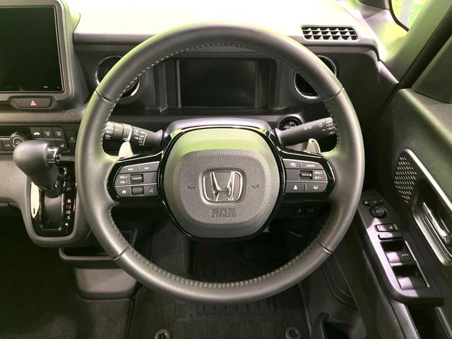 N-BOXカスタム ターボ 禁煙車 純正9型ナビ バックカメラ 衝突軽減装置 アダプティブクルコン パドルシフト シートヒーター シートバックテーブル ハーフレザー調シート 革巻きステアリング LEDヘッドライト(12枚目)