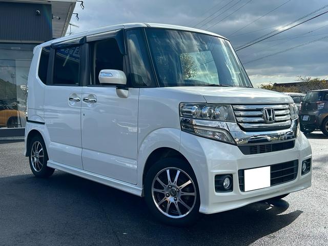 N-BOXカスタム G・Aパッケージ ホンダ純正ナビ/禁煙車/ETC/衝突軽減装置/両側電動スライドドア(3枚目)