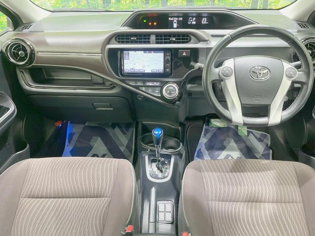 アクア G 純正SDナビ バックカメラ 禁煙車 ドラレコ スマートキー LEDヘッド ビルトインETC クルコン オートライト オートエアコン Bluetooth CD DVD再生 フルセグ LEDフォグ(2枚目)