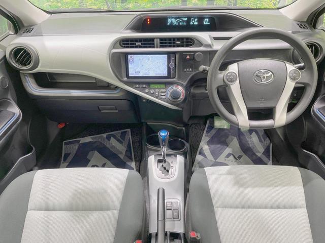 アクア S 純正SDナビ バックカメラ 禁煙車 シートヒーター ドラレコ スマートキー LEDヘッド ETC オートライト オートエアコン Bluetooth CD DVD再生 フルセグ(2枚目)