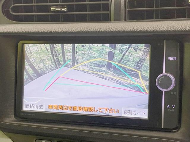アクア S 純正SDナビ バックカメラ 禁煙車 シートヒーター ドラレコ スマートキー LEDヘッド ETC オートライト オートエアコン Bluetooth CD DVD再生 フルセグ(4枚目)