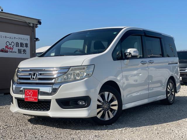 ステップワゴンスパーダ Z 両側パワースライドドア ナビ フルセグTV フリップダウンモニター バックカメラ ETC リアエアコン 8人乗り ステアリングスイッチ キーレスエントリー 助手席エアバッグ スペアキー(2枚目)