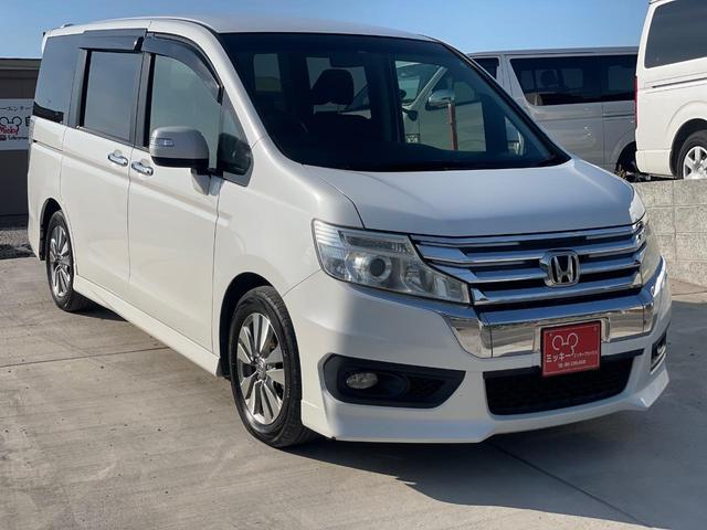 ステップワゴンスパーダ Z 両側パワースライドドア ナビ フルセグTV フリップダウンモニター バックカメラ ETC リアエアコン 8人乗り ステアリングスイッチ キーレスエントリー 助手席エアバッグ スペアキー(56枚目)