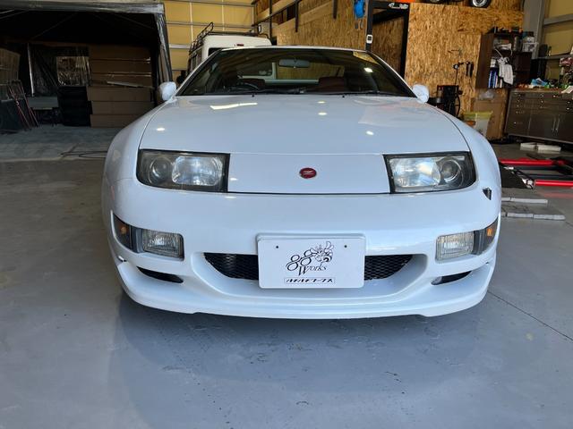 フェアレディZ バージョンS ツインターボ 最終型 2by2 Tバールーフ NAVAN製ATシフトノブ HKSマフラー タイミングベルト交換済 リアレザーシート ナビゲーション フルセグTV ETC ウインカーレンズ付きドアミラーカバー(57枚目)