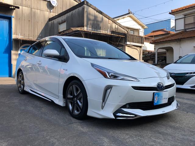 プリウス Ｓツーリングセレクション　モデリスタエアロ・純正９インチナビフルセグＴＶ・バックモニター・ビルトインＥＴＣ・セーフティセンス・レザーシート・シートヒーター・ＬＥＤヘッドライト・フォグ・レーダークルーズ・クリアランスソナー（2枚目）