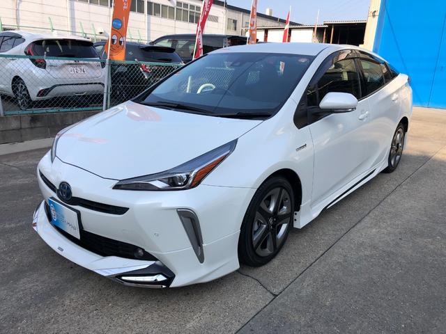 プリウス Ｓツーリングセレクション　モデリスタエアロ・純正９インチナビフルセグＴＶ・バックモニター・ビルトインＥＴＣ・セーフティセンス・レザーシート・シートヒーター・ＬＥＤヘッドライト・フォグ・レーダークルーズ・クリアランスソナー（8枚目）