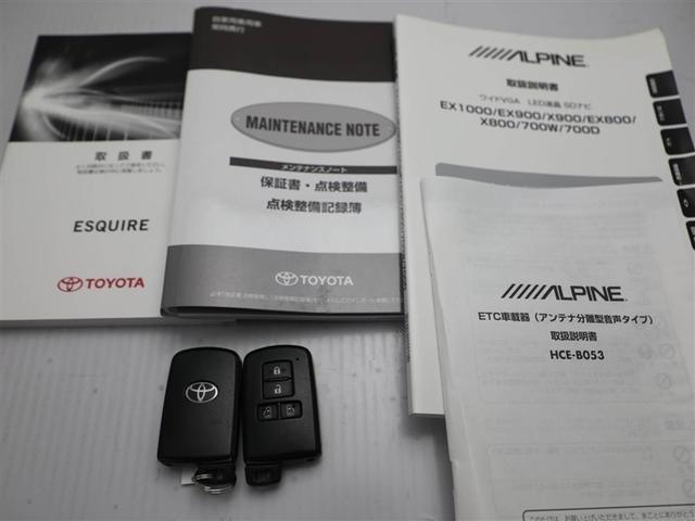 取説・メンテナンスノート・スマートキーの３点セットです。