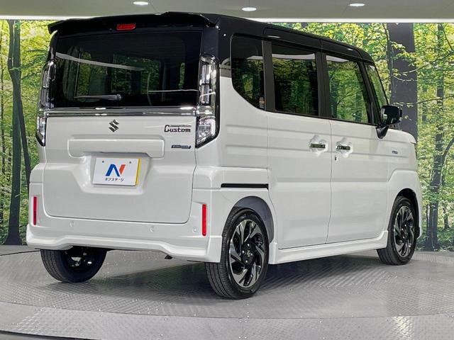 スペーシアカスタム ハイブリッドＸＳ　届出済未使用車　両側電動ドア　衝突被害軽減システム　レーダークルーズ　コーナーセンサー　スマートキー　ＬＥＤヘッド　オートハイビーム　車線逸脱警報　オートライト　オートエアコン　純正１５インチアルミ（17枚目）