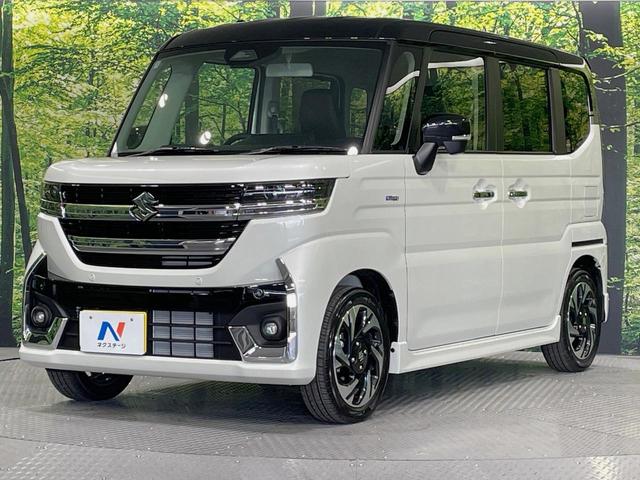 スペーシアカスタム ハイブリッドＸＳ　届出済未使用車　両側電動ドア　衝突被害軽減システム　レーダークルーズ　コーナーセンサー　スマートキー　ＬＥＤヘッド　オートハイビーム　車線逸脱警報　オートライト　オートエアコン　純正１５インチアルミ（49枚目）