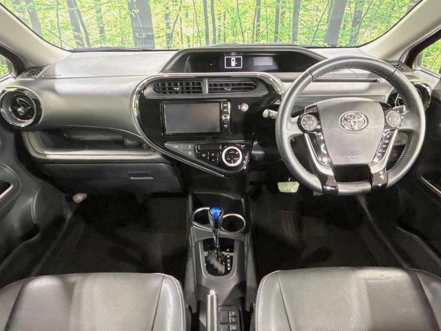 アクア Ｇソフトレザーセレクション　純正ＳＤナビ　バックカメラ　セーフティセンス　スマートキー　ＬＥＤヘッド　ビルトインＥＴＣ　クルコン　オートハイビーム　車線逸脱警報　オートライト　オートエアコン　Ｂｌｕｅｔｏｏｔｈ（2枚目）