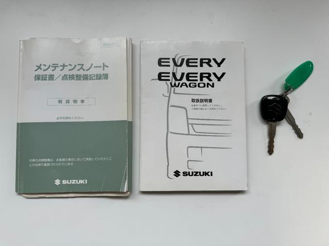 エブリイ ＰＣ　ナビ　フルセグ　スライドＤ　ハイルーフ　ＥＴＣ　前後ドラレコ　スタッドレス有　キーレス　スペアキー有　記録簿　禁煙車（60枚目）