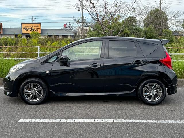 ノート ライダーブラックラインエマージェンシーブレーキパック　ユーザー買取車両　ワンオーナー　エマージェンシーブレーキＰＫＧ　衝突軽減　車線逸脱警報　純正メモリーナビ　フルセグ　Ｂｌｕｅｔｏｏｔｈ　バックカメラ　アイドリングストップ　ＥＴＣ　近縁車　記録簿（17枚目）