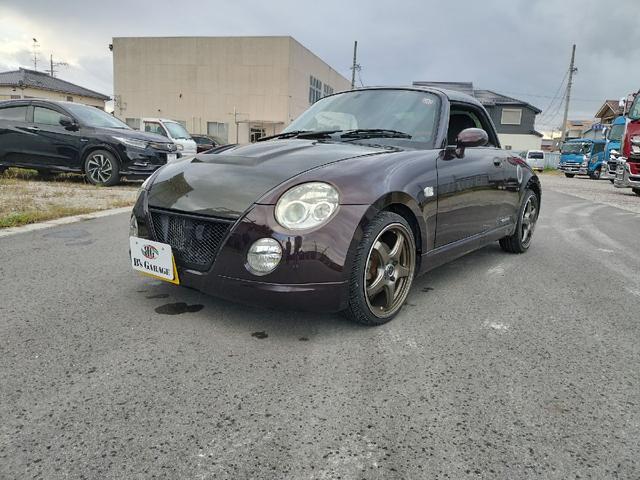 コペン アルティメットエディションII 社外ホイール・カーボンボンネット・レザー調シートカバー・社外ナビ・オープン動作OK(2枚目)