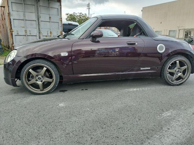 コペン アルティメットエディションII 社外ホイール・カーボンボンネット・レザー調シートカバー・社外ナビ・オープン動作OK(8枚目)