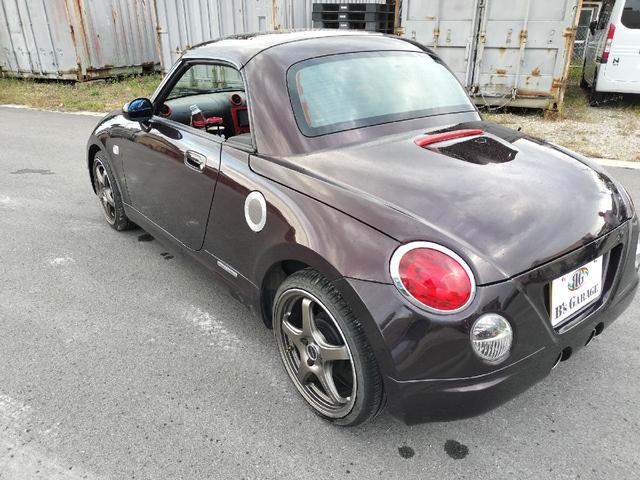 コペン アルティメットエディションII 社外ホイール・カーボンボンネット・レザー調シートカバー・社外ナビ・オープン動作OK(14枚目)