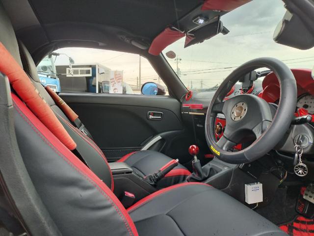 コペン アルティメットエディションII 社外ホイール・カーボンボンネット・レザー調シートカバー・社外ナビ・オープン動作OK(22枚目)