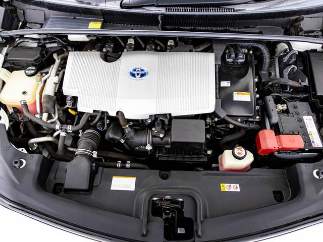 プリウスPHV Sナビパッケージ シートカバー 革巻きハンドル ドリンクホルダー 純正ホイール 純正ナビ ステアリングヒーター バックカメラ LEDヘッドライト 純正流用16インチホイール(47枚目)