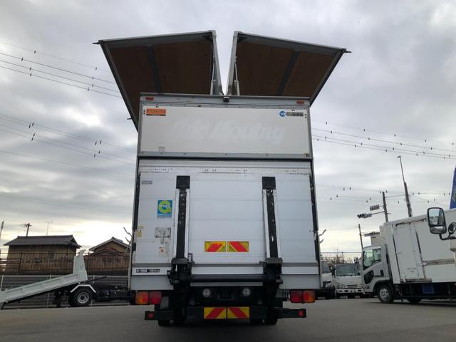 ヒノレンジャー 　ワイド　６２００ボディ　アルミウイング　跳ね上げパワーゲート　リアエアサス　トランテックス　６速マニュアル　積載２４００ｋｇ　ベッド付　バックモニター（12枚目）