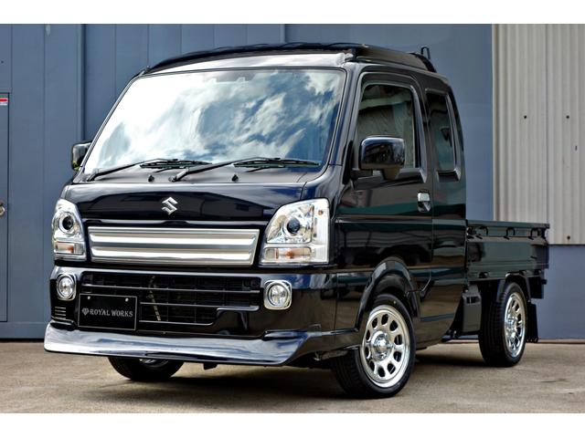 スーパーキャリイ Ｘ　届出済み未使用車　４ＷＤ　５ＭＴ　カスタム車輛　エスペリアローダウンキット　デイトナ１４インチメッキホイール　ＲＥＩＺテール　はろーすぺしゃるフロントスポイラー　マッドフラップ　イクリプスナビ（2枚目）
