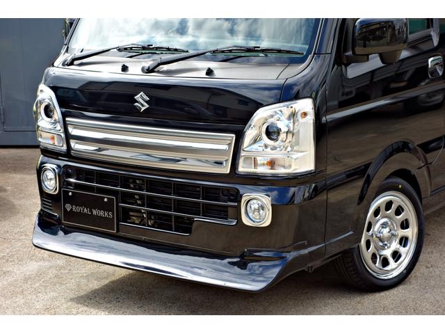 スーパーキャリイ Ｘ　届出済み未使用車　４ＷＤ　５ＭＴ　カスタム車輛　エスペリアローダウンキット　デイトナ１４インチメッキホイール　ＲＥＩＺテール　はろーすぺしゃるフロントスポイラー　マッドフラップ　イクリプスナビ（5枚目）