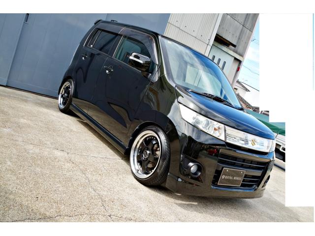 ワゴンＲスティングレー Ｔ　走行３４０００キロ　カスタム車輛　新品ステルスレーシング１６インチアルミ　新品ＲＳ－Ｒダウンサス　　カロッツェリアナビ　Ｂｌｕｅｔｏｏｔｈ　バックカメラ　クラッツィオシートカバー　ＨＩＤヘッド（9枚目）