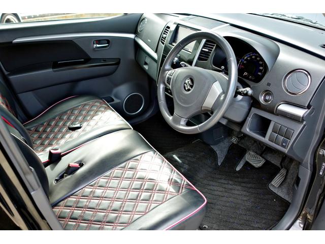 ワゴンＲスティングレー Ｔ　走行３４０００キロ　カスタム車輛　新品ステルスレーシング１６インチアルミ　新品ＲＳ－Ｒダウンサス　　カロッツェリアナビ　Ｂｌｕｅｔｏｏｔｈ　バックカメラ　クラッツィオシートカバー　ＨＩＤヘッド（34枚目）