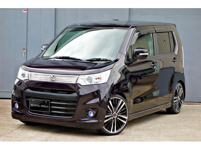 ワゴンＲスティングレー Ｔ　カスタム車輛　ターボ車　ＡＭＥシャレン１７インチアルミ　ローダウン　ドラレコ　ＥＴＣ　ＨＩＤヘッド　スマートキー　フットランプイルミ（2枚目）