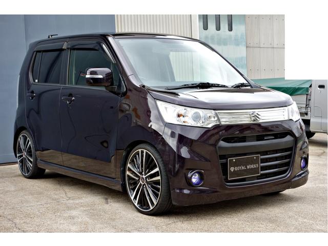 ワゴンＲスティングレー Ｔ　カスタム車輛　ターボ車　ＡＭＥシャレン１７インチアルミ　ローダウン　ドラレコ　ＥＴＣ　ＨＩＤヘッド　スマートキー　フットランプイルミ（7枚目）