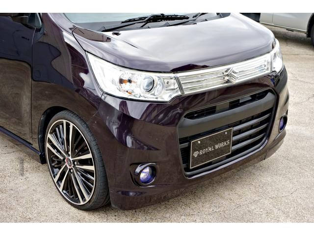 ワゴンＲスティングレー Ｔ　カスタム車輛　ターボ車　ＡＭＥシャレン１７インチアルミ　ローダウン　ドラレコ　ＥＴＣ　ＨＩＤヘッド　スマートキー　フットランプイルミ（10枚目）