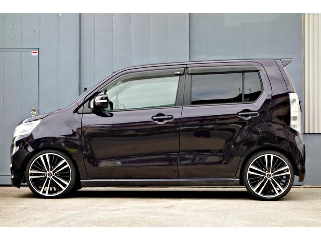 ワゴンＲスティングレー Ｔ　カスタム車輛　ターボ車　ＡＭＥシャレン１７インチアルミ　ローダウン　ドラレコ　ＥＴＣ　ＨＩＤヘッド　スマートキー　フットランプイルミ（17枚目）