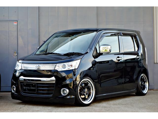 ワゴンＲスティングレー Ｔ　カスタム車輛　車高調　リアアクスル　ステルスレーシング１６ＡＷ　ｍｏｎｓｔｅｒＳＰＯＲＴマフラー　クラリオンナビ　Ｂｌｕｅｔｏｏｔｈ　バックカメラ　ドラレコ　シートカバー　サブウーハー　スマートキー（2枚目）