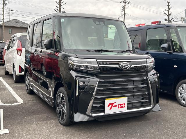 タント カスタムＸ　バックカメラ　両側電動スライドドア　クリアランスソナー　衝突被害軽減システム　オートライト　ＬＥＤヘッドランプ　スマートキー　アイドリングストップ　電動格納ミラー　シートヒーター　ＣＶＴ（4枚目）