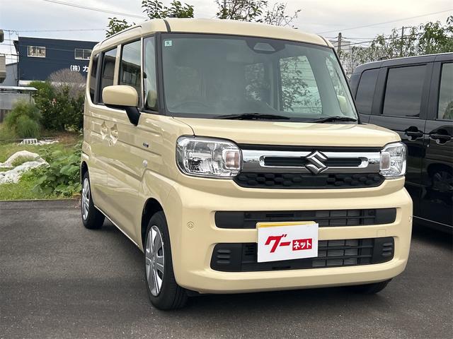 スペーシア ハイブリッドＧ　両側スライドドア　クリアランスソナー　衝突被害軽減システム　オートライト　ＬＥＤヘッドランプ　スマートキー　アイドリングストップ　電動格納ミラー　ベンチシート　ＣＶＴ　盗難防止システム　ＡＢＳ　ＥＳＣ（4枚目）