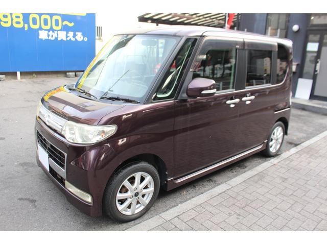 タント カスタムX 検査9年11月/走行95900km/記録簿/社外CD/スライドドア/タイミングチェーン車(10枚目)