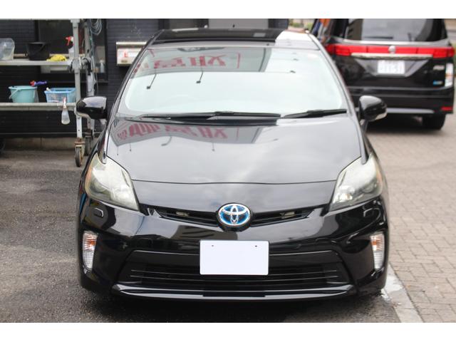 プリウス Ｇ　検査７年１１月／Ｇ，Ｓアルミ／ドラレコ／レーダー／ムーンルーフソーラー付／純正ＨＤＤナビ／フルセグＴＶ／バックカメラ／ＥＴＣ／社外マフラー／車高調／ＵＳヘッドライト／社外テール／タイミングチェーン車（3枚目）