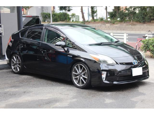 プリウス Ｇ　検査７年１１月／Ｇ，Ｓアルミ／ドラレコ／レーダー／ムーンルーフソーラー付／純正ＨＤＤナビ／フルセグＴＶ／バックカメラ／ＥＴＣ／社外マフラー／車高調／ＵＳヘッドライト／社外テール／タイミングチェーン車（4枚目）