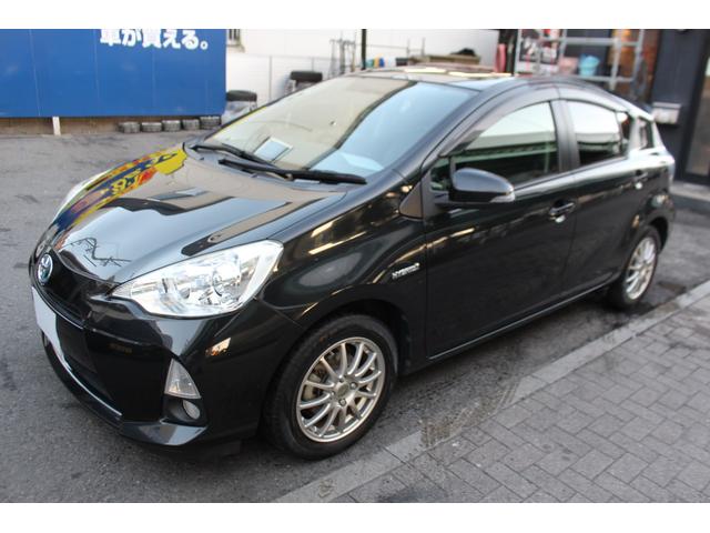 アクア Ｓ　検査９年１１月／黒革調シートカバー／社外ナビ／ＴＶ／ＥＴＣ／社外アルミ／タイミングチェーン車（14枚目）