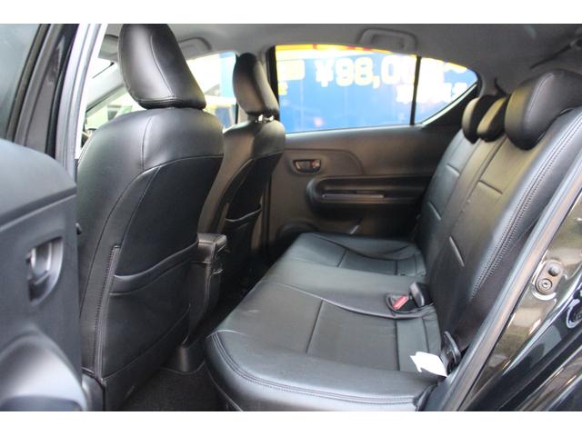 アクア Ｓ　検査９年１１月／黒革調シートカバー／社外ナビ／ＴＶ／ＥＴＣ／社外アルミ／タイミングチェーン車（38枚目）