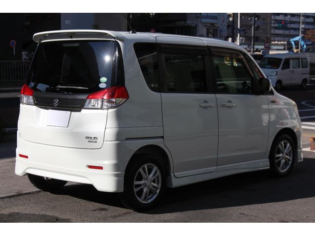 ソリオ ブラック＆ホワイトＩＩ　アイドリングストップ　検査８年３月／走行１１３２００ｋｍ／整備記録簿／純正フルエアロ／社外ナビ／電動スライドドア／ＥＴＣ／シートヒーター／ＬＥＤヘッドライト（8枚目）