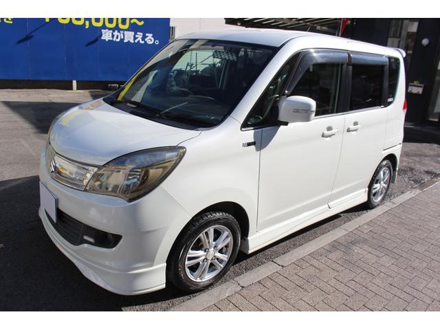 ソリオ ブラック＆ホワイトＩＩ　アイドリングストップ　検査８年３月／走行１１３２００ｋｍ／整備記録簿／純正フルエアロ／社外ナビ／電動スライドドア／ＥＴＣ／シートヒーター／ＬＥＤヘッドライト（10枚目）